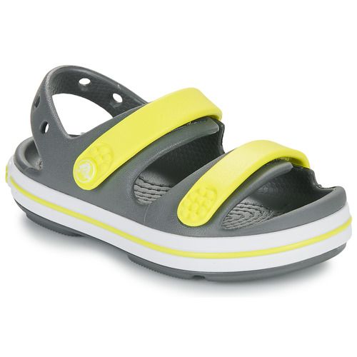 Sandali bambini ragazzo Crocs Crocband Cruiser Sandal T grigio, ideali per estivi e attività all'aperto. Realizzati in materiale leggero e resistente, offrono comfort e traspirabilità. Design pratico con chiusura a strappo per una facile calzata. Perfetti per le giornate al mare o in giardino. Disponibili in diverse taglie per soddisfare le esigenze dei più giovani. Scegli il top della comodità con Crocs!