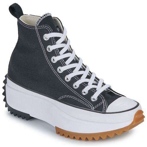 Sneakers alte Converse RUN STAR HIKE Nero per donna, caratterizzate da un design moderno e accattivante, suola spessa per un comfort ottimale, ideale per outfit casual. Perfette per l'inverno e la primavera, queste sneakers offrono stile e praticità in ogni occasione.