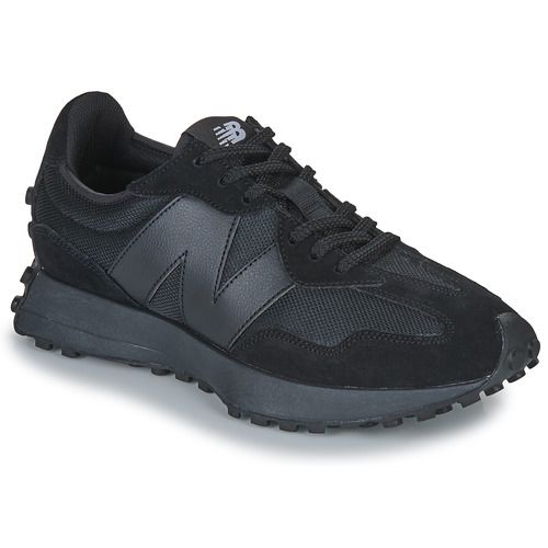 Sneakers basse New Balance 327 Nero per donna, dal design elegante e sportivo, ideale per ogni occasione. Comfort e stile si uniscono in queste scarpe, perfette per un look trendy e casual. Acquista ora le New Balance 327 per un tocco di classe nel tuo guardaroba.