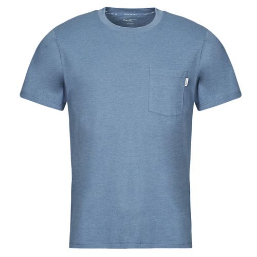 T-shirt uomo Pepe Jeans MANS TEE Blu, maniche corte, realizzata in cotone di alta qualità, perfetta per un look casual e alla moda. Disponibile in diverse taglie, ideale per ogni stagione. Acquista ora la T-shirt Pepe Jeans per un outfit trendy e confortevole.