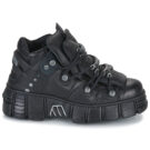 New Rock  BASANE  Nero -  Derby Donna - 2