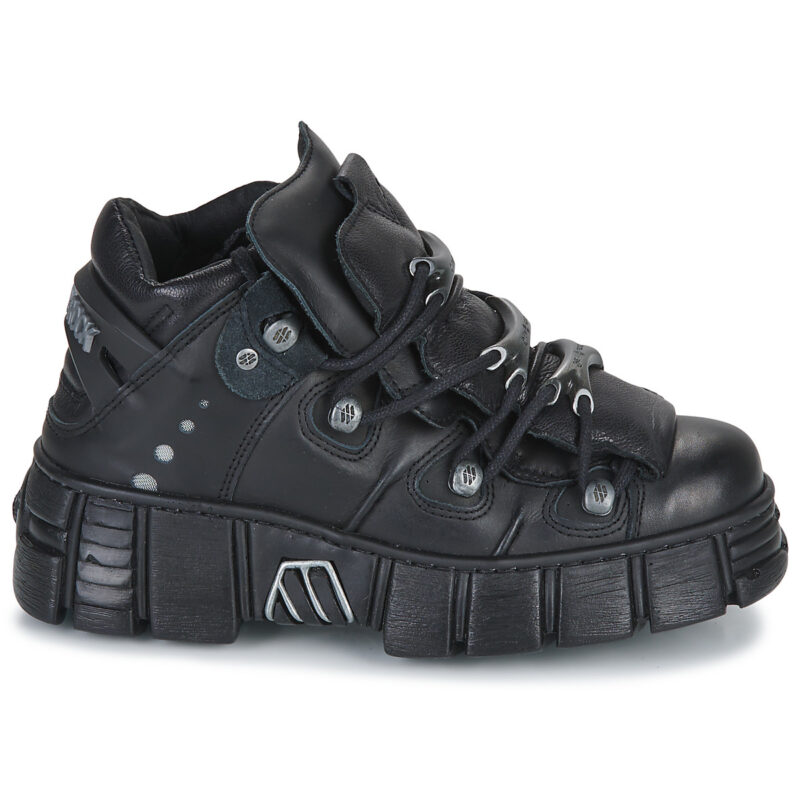 New Rock  BASANE  Nero -  Derby Donna - 2