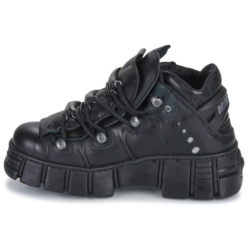 New Rock  BASANE  Nero -  Derby Donna - 4
