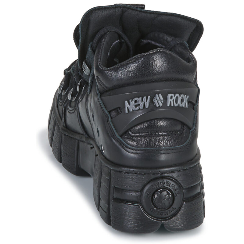 New Rock  BASANE  Nero -  Derby Donna - 5