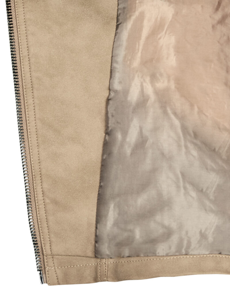Giacca in pelle  Only  ONLAVA FAUX LEATHER BIKER OTW  Beige -   Giacche in pelle Donna - 6
