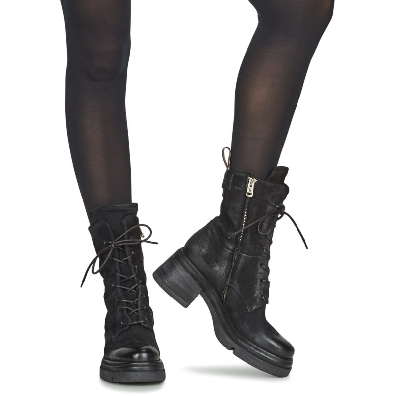 Airstep AS98 EASY LACE Schwarz - Damen-Ankle-Boots - 8