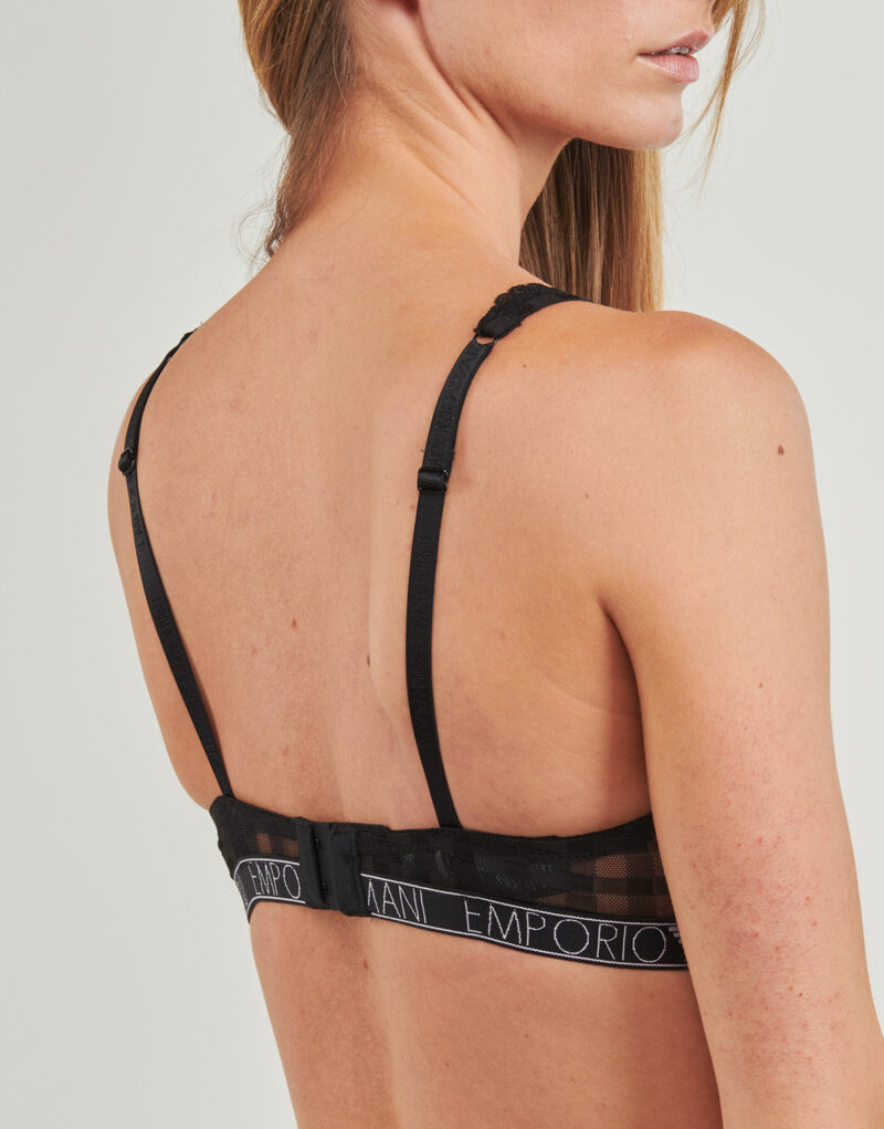 Triangolo/Senza ferretto Emporio Armani VICHY MESH LACE Nero Senza ferretto Donna - 4