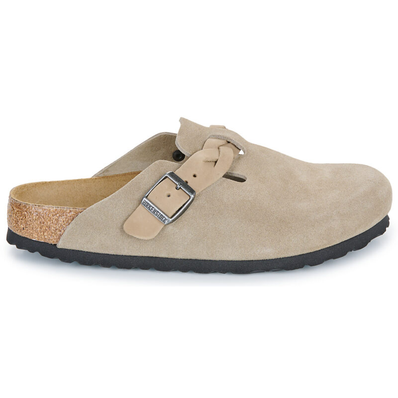 BIRKENSTOCK Boston Braided Suede / Taupe / Stretto Beige Zoccoli Donna - 2