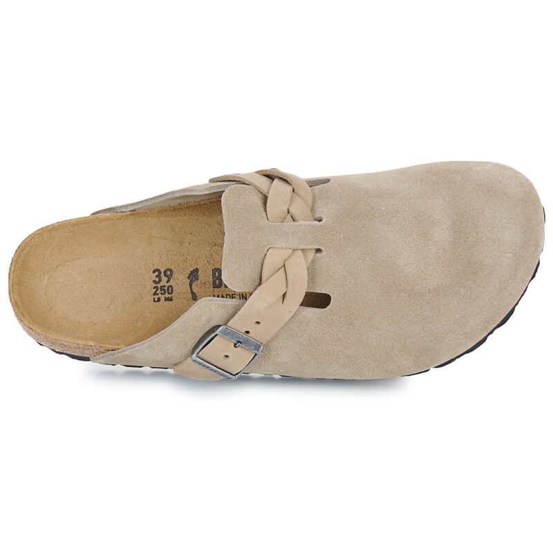 BIRKENSTOCK Boston Braided Suede / Taupe / Stretto Beige Zoccoli Donna - 6