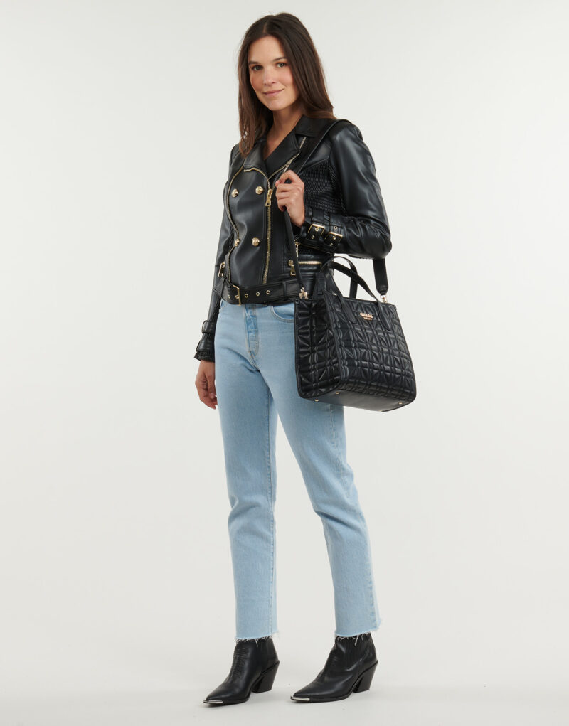 veste Guess MYLA MOTO Nero Giubbotti Donna - 3