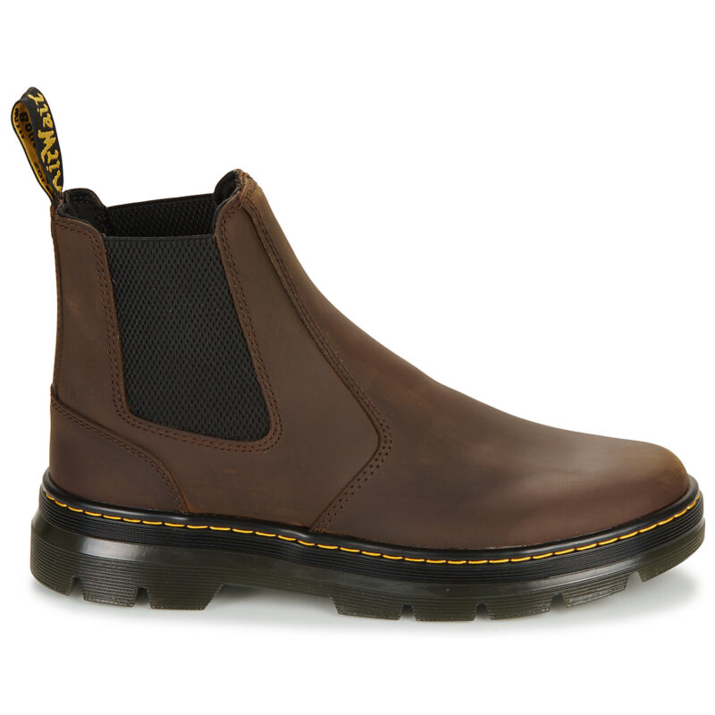 Dr. Martens EMBURY DARK BROWN CRAZY HORSE Marron Bottines Homme - 2