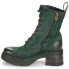 Airstep / AS98 A89214-101-6906 Gr&uuml;ne Damen-Ankle-Boots - Gr&ouml;&szlig;e 4