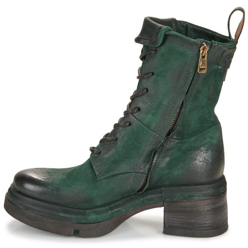 Airstep / AS98 A89214-101-6906 Gr&uuml;ne Damen-Ankle-Boots - Gr&ouml;&szlig;e 4