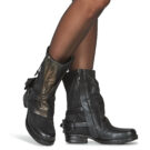 Airstep / AS98 A50238-101-6002 Schwarze Damen-Ankle-Boots - Gr&ouml;&szlig;e 8