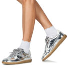 Baskets basses argent&eacute;es ALOHAS Tb.490 pour femme - Pointure 8