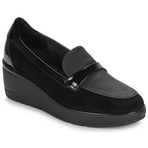 Mocassini Donna Geox D ILDE Nero, eleganti e comodi, ideali per ogni occasione. Design raffinato con suola traspirante, perfetti per l'uso quotidiano. Acquista ora per un look chic e confortevole!