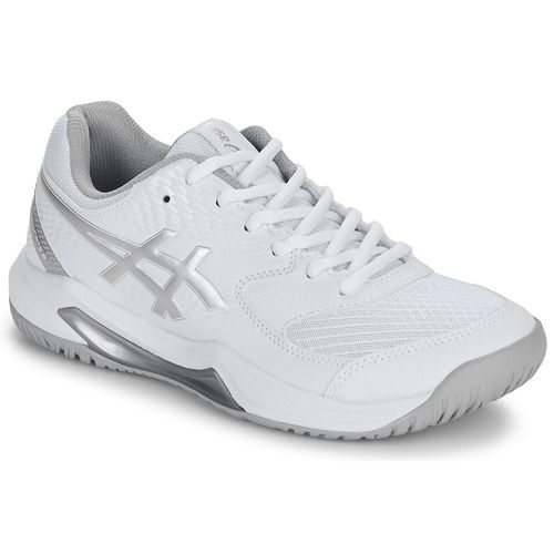 Scarpe Asics GEL-DEDICATE 8 Bianco, scarpe da sport ideali per il tennis, progettate per donne, con un design elegante e una suola antiscivolo per una migliore aderenza in campo. Comfort e prestazioni elevate per le appassionate di tennis.
