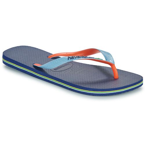Infradito Havaianas BRASIL MIX Blu per Donna, stile estivo, comfort elevato, suola in gomma resistente, design colorato, perfette per la spiaggia e tempo libero, moda estiva, calzature trendy.