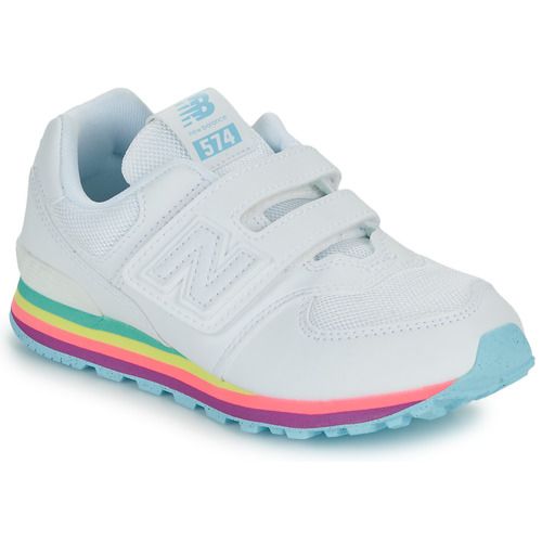 Scarpe bambina ragazza New Balance 574 Bianco, sneakers eleganti e casual, perfette per ogni occasione. Design moderno e confortevole, ideali per l'uso quotidiano. Acquista ora per stile e qualità eccellenti nel guardaroba delle tue bambine.