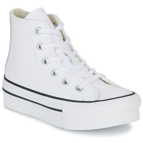 Scarpe Converse per bambini e ragazzi, modello Chuck Taylor All Star Eva Lift Leather Foundation in colore bianco. Design elegante e moderno, perfetto per il quotidiano. Comfort e stile per i più giovani. Acquista ora le Converse per un look fresco e alla moda!