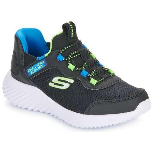 Scarpe bambino ragazzo Skechers BOUNDER Nero, sneakers sportive in mesh traspirante e pelle sintetica, design moderno e confortevole, ideali per attività quotidiane e giochi all'aperto. Acquista ora le migliori scarpe da ginnastica per bambini.
