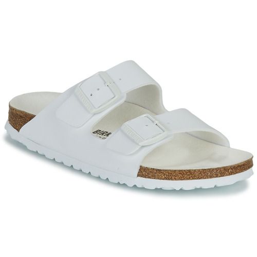 Immagine di ciabatte da uomo Birkenstock ARIZONA in color bianco, modello ideale per l'estate, caratterizzate da un design comodo e trendy. Perfette per ogni occasione, queste ciabatte si distinguono per la loro qualità e per il comfort eccezionale. Acquista ora le Birkenstock ARIZONA Bianco e scopri il perfetto equilibrio tra stile e funzionalità.