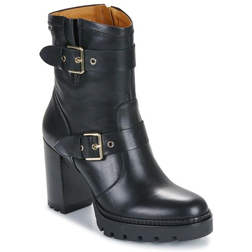 Stivaletti Pikolinos CERVERA W1J neri da donna, eleganti e versatili, realizzati in pelle di alta qualità. Design sofisticato con tacco basso, perfetti per outfit casual e formali. Ideali per la stagione autunnale e invernale, offrono comfort e stile per ogni occasione. Acquista ora per un look impeccabile!