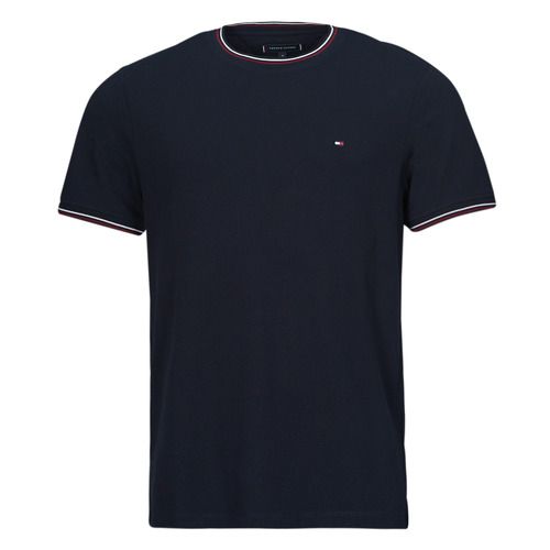 T-shirt uomo Tommy Hilfiger RWB TIPPED COLLAR TEE in colore marine, maniche corte, ideale per un look casual e trendy. Perfetta per l'abbigliamento estivo, questa T-shirt è realizzata con materiali di alta qualità e presenta un colletto a contrasto che aggiunge stile. Acquista ora per un outfit elegante e confortevole!
