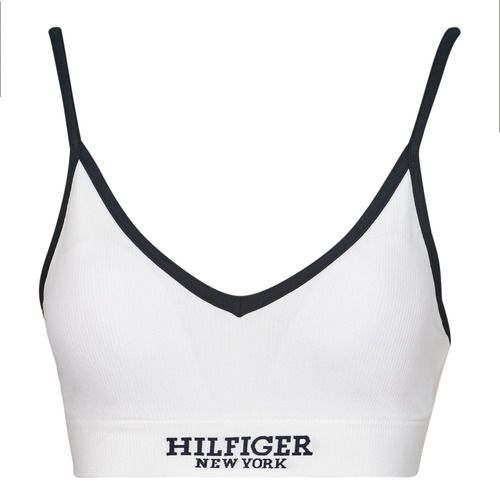 Bianco Triangolo Senza Ferretto Tommy Hilfiger TH MONOTYPE RIB per Donna, perfetto per un comfort senza pari e uno stile elegante. Ideale per l'uso quotidiano e per chi cerca un reggiseno che unisce moda e praticità.