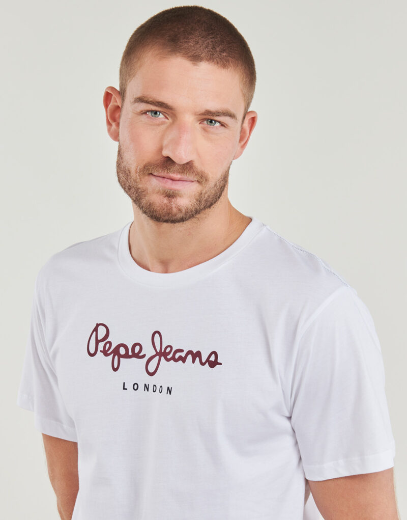 T-shirt Pepe jeans EGGO N Bianco T-shirt maniche corte Uomo - 5