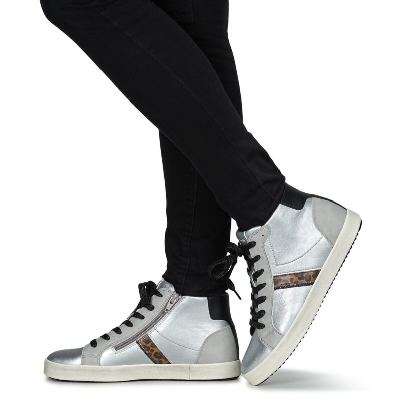 Geox  D BLOMIEE  Argento -  Sneakers alte Donna - 8