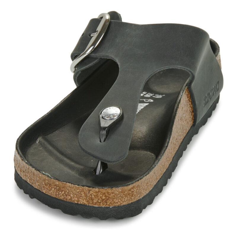 BIRKENSTOCK Gizeh Big Buckle Pelle / Huilé / Black / Regular Nero Infradito Donna - 3