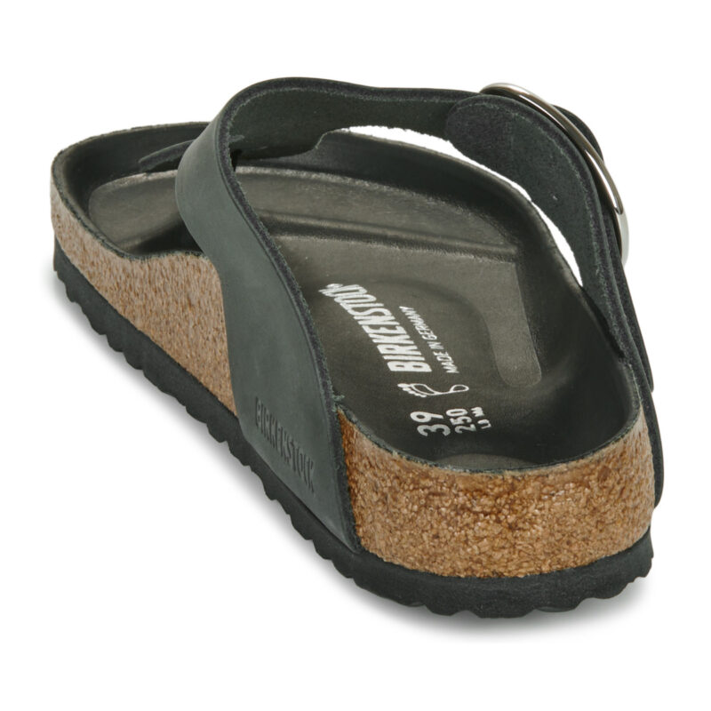 BIRKENSTOCK Gizeh Big Buckle Pelle / Huilé / Black / Regular Nero Infradito Donna - 5
