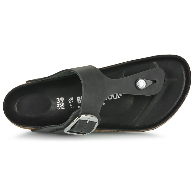 BIRKENSTOCK Gizeh Big Buckle Pelle / Huilé / Black / Regular Nero Infradito Donna - 7