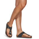 BIRKENSTOCK Gizeh Big Buckle Pelle / Huilé / Black / Regular Nero Infradito Donna - 8