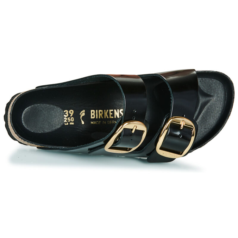 BIRKENSTOCK Arizona Big Buckle High / Light / Black / Narrow Black Damen-Slipper - 6