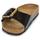BIRKENSTOCK Madrid Big Buckle Birko-flor / Barniz / Negro / Oro / Estrecha Mujer Chancla - 3