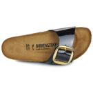 BIRKENSTOCK Madrid Big Buckle Birko-flor / Barniz / Negro / Oro / Estrecha Mujer Chancla - 6