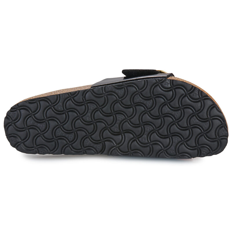 BIRKENSTOCK Madrid Big Buckle Birko-flor / Barniz / Negro / Oro / Estrecha Mujer Chancla - 7