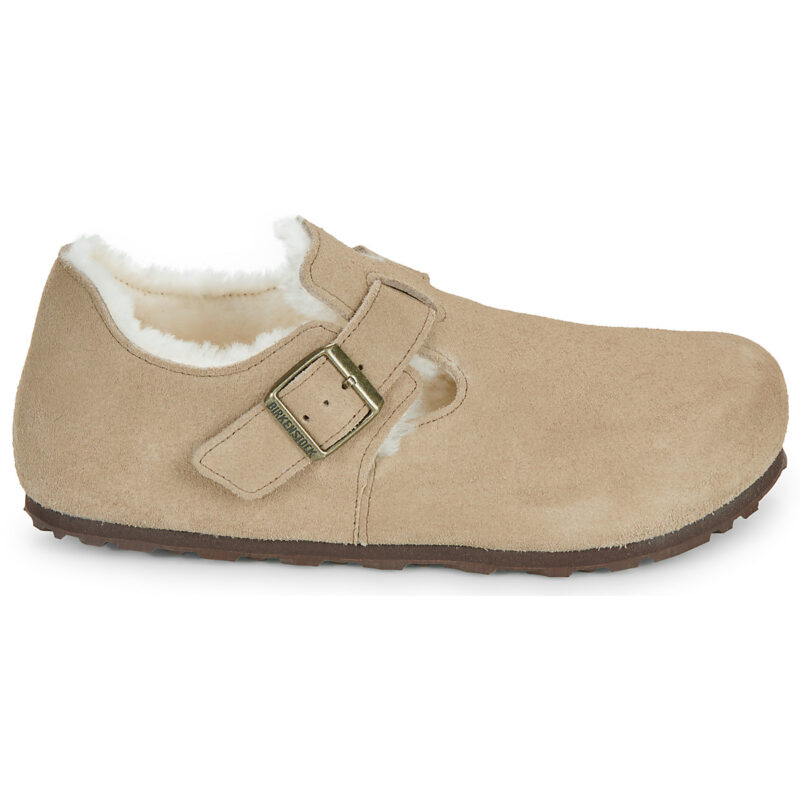 BIRKENSTOCK London Shearling LEVE Taupe Beige Beige Derby Regular Donna - 2