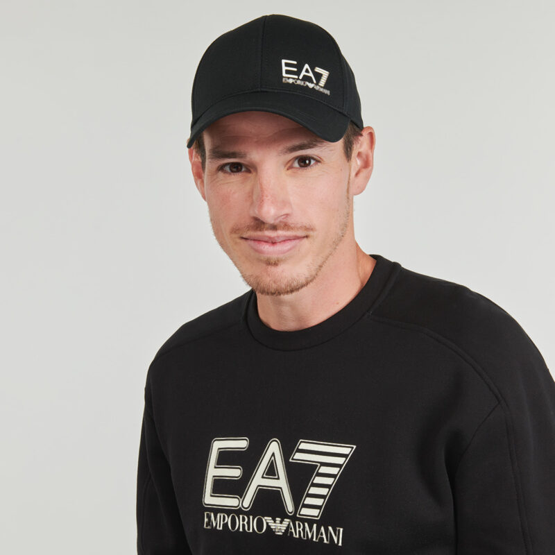 Cappellino Emporio Armani EA7 TRAIN CORE ID U LOGO CAP Nero Cappellini Uomo - 4