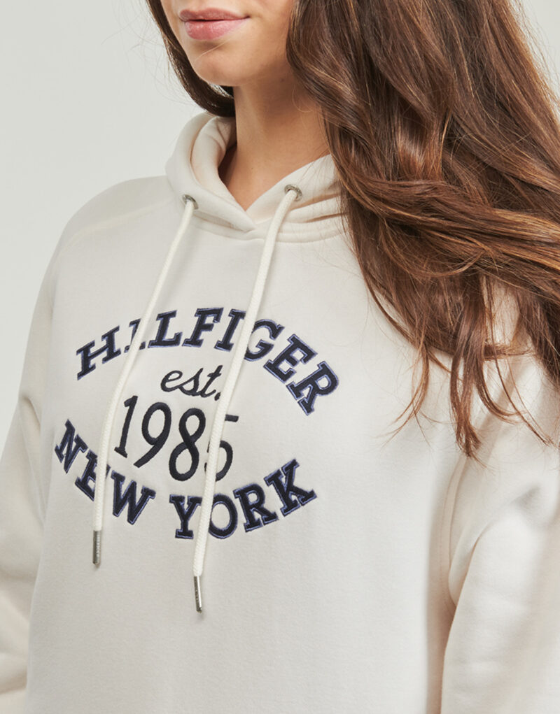 Felpe con cappuccio Tommy Hilfiger MDRN REG VARSITY HOODIE Bianco Felpe con cappuccio Donna - 5