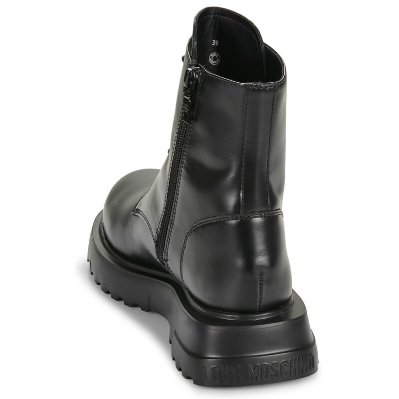Love Moschino SQUARE LOVE ANKLE BOOT Nero Stivaletti Donna - 5