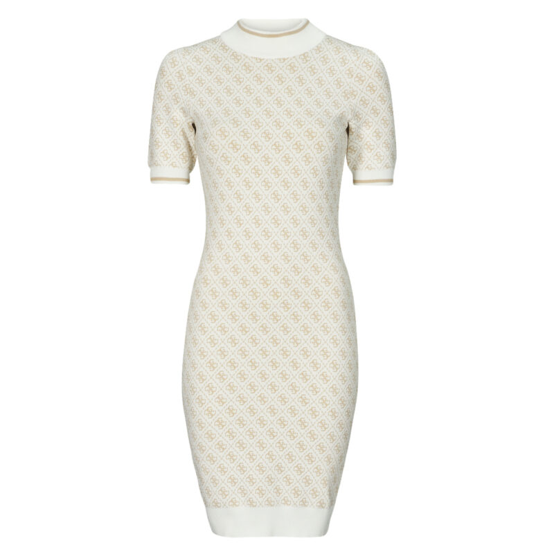 Short dress Guess SS LISE 4G LOGO SWTER Beige Abiti corti Donna - 1