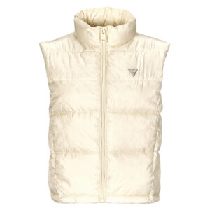 Piumino  Guess  NEW 4G LOGO PADDED VEST  Beige -   Piumini Donna