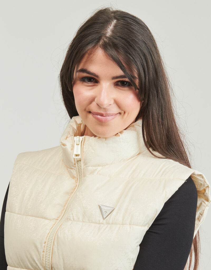 Doudoune Guess NEW 4G LOGO PADDED VEST Beige Piumini Donna - 5