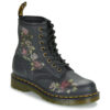 Dr. Martens 1460 DECAYED ROSES CLASSIC TUMBLED NAPPA Nero Stivaletti Donna