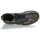 Dr. Martens 1460 DECAYED ROSES CLASSIC TUMBLED NAPPA Schwarze Damen-Ankle-Boots - Gr&ouml;&szlig;e 6
