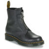 Dr. Martens  1460 FRONT ZIP BLACK WANAMA  Nero -  Stivaletti Donna