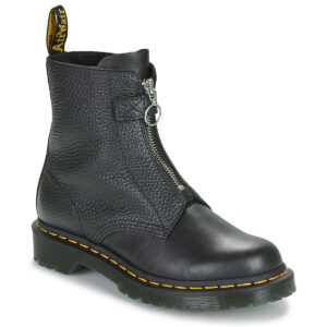 Dr. Martens  1460 FRONT ZIP BLACK WANAMA  Nero -  Stivaletti Donna